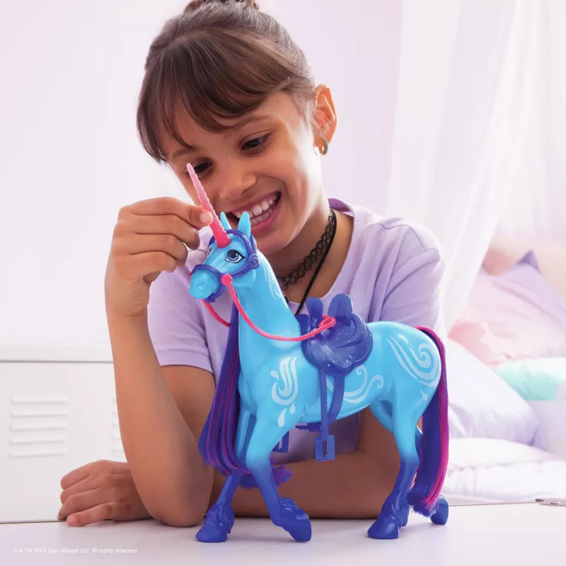 Unicorn Academy , River with 2 Riding Accessories, 11”, Compatible with Isabel, Dolls & Unicorn Toys for Girls Ages 4 and up
