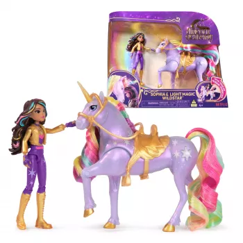 Fashion doll Usorteret Unicorn Academy Sophia & Light Magic Wildstar with Rainbow Light-up Effects, LR44 batteries, 241 mm