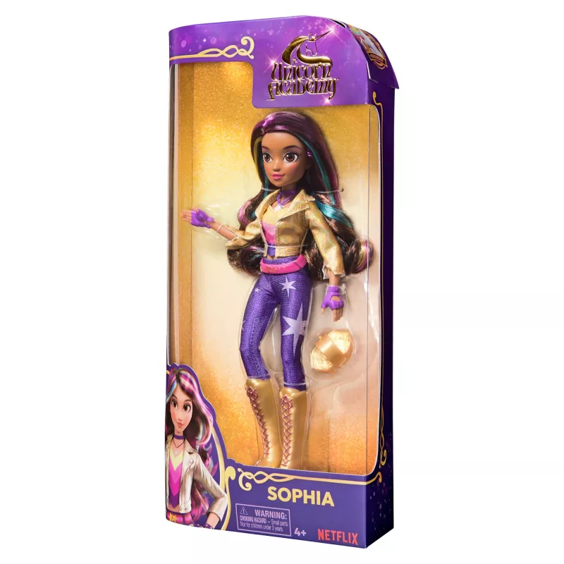 Unicorn Academy, Sophia Doll with 6 Accessories, 9.5”, Dolls & Unicorn Toys for Girls Ages 4 and up