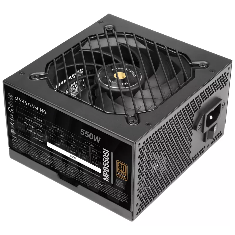 Mars Gaming MPB550SI power supply unit 550 W 24-pin ATX ATX Black