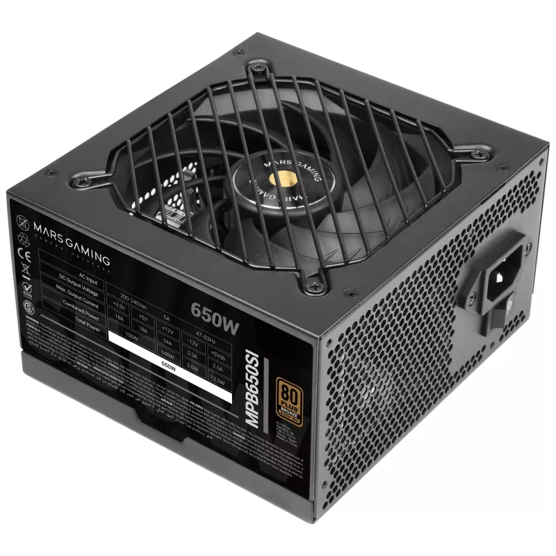 Mars Gaming MPB650SI power supply unit 650 W 24-pin ATX ATX Black