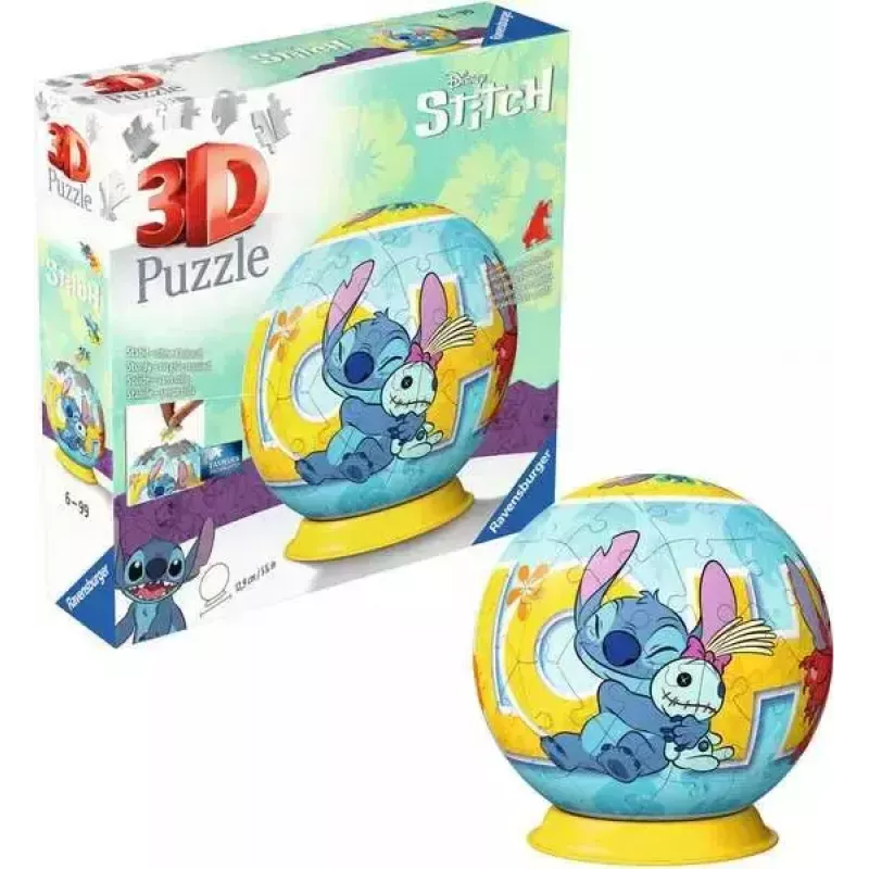 Ravensburger Disney Stitch 3D Puzzle Ball, 72 Pieces