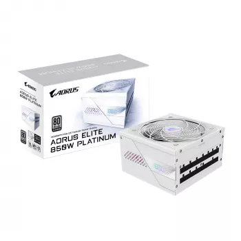 Power supply GIGABYTE AORUS ELITE P850W 850W ATX 80 PLUS Platinum fully-modular white 120mm fan