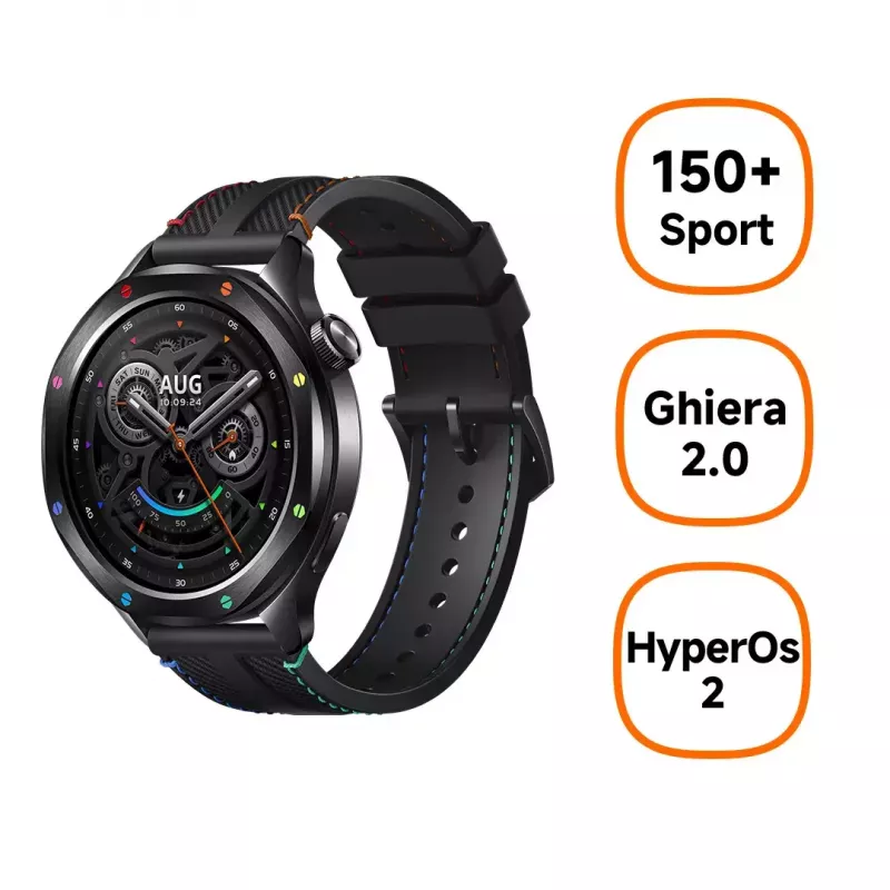 Smartwatch Xiaomi Watch S4 with 1.43 inch AMOLED, 466×466, 486 mAh, aluminium case, textile band, Black Multi
