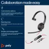 HP Poly Blackwire 5210 Monaural USB-C Headset +3.5mm Plug +USB-C/A Adapter