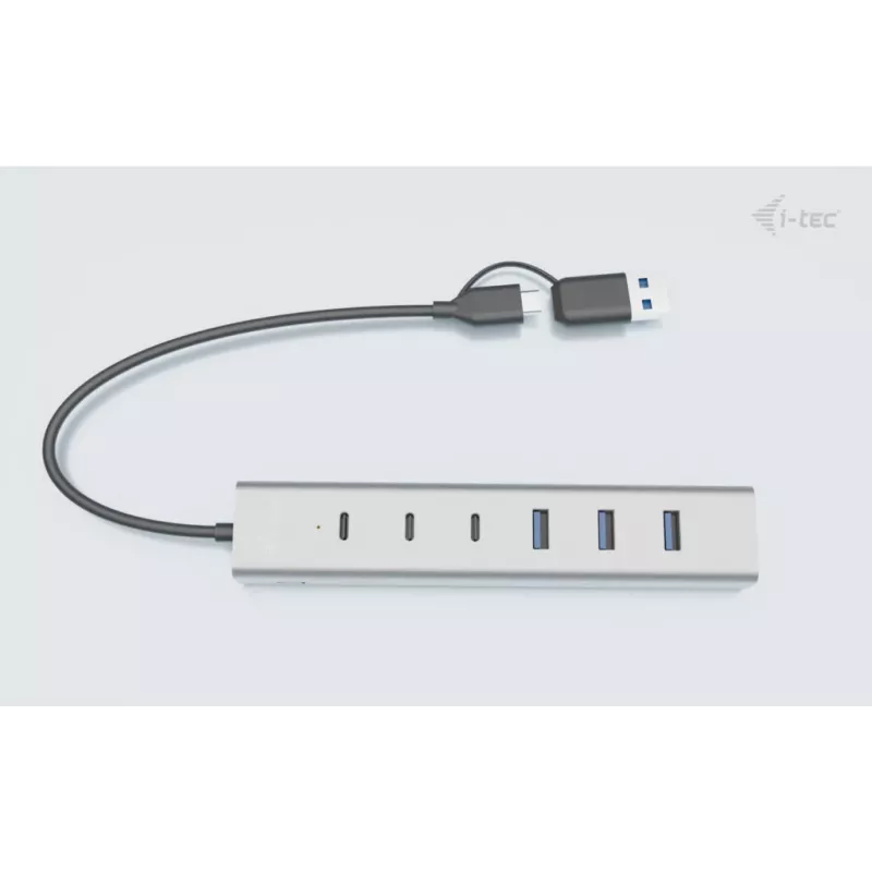 i-tec USB-C/USB-A Charging Metal HUB 7 port (3x USB-C, 4x USB-A)