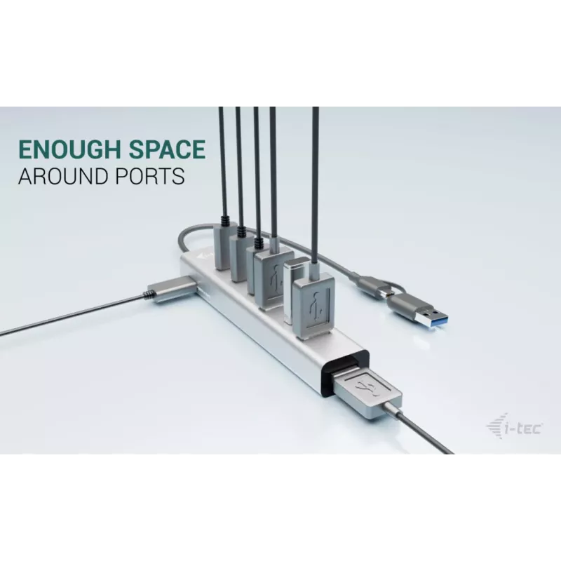 i-tec USB-C/USB-A Charging Metal HUB 7 port (3x USB-C, 4x USB-A)
