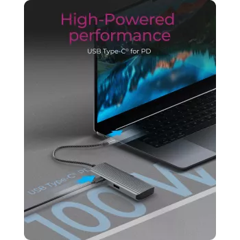 ICY BOX IB-DK4022a-CPD Wired USB 3.2 Gen 1 (3.1 Gen 1) Type-C Aluminium, Silver