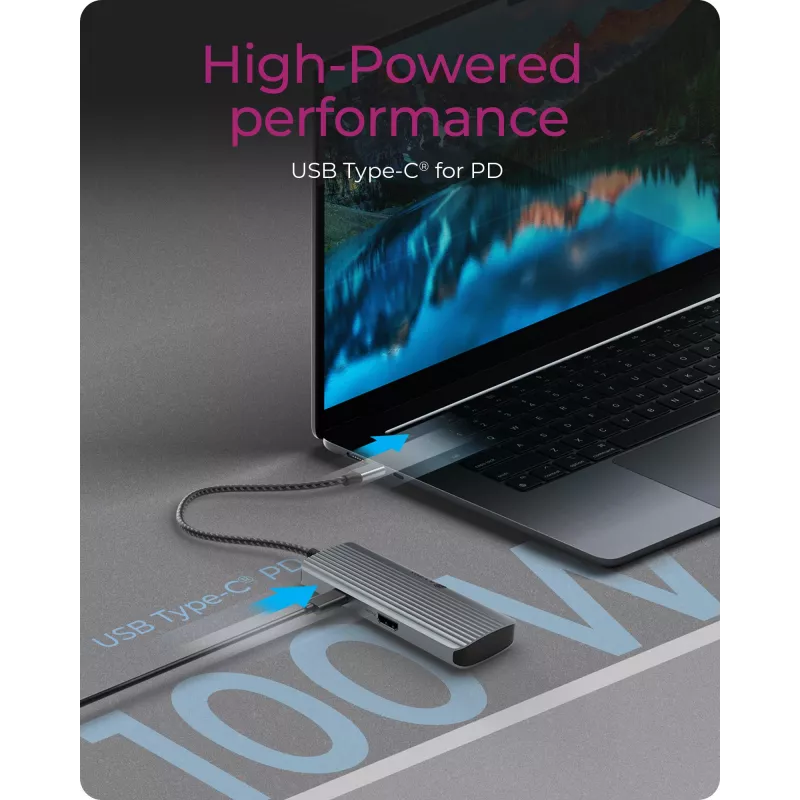 ICY BOX IB-DK4022a-CPD Wired USB 3.2 Gen 1 (3.1 Gen 1) Type-C Aluminium, Silver
