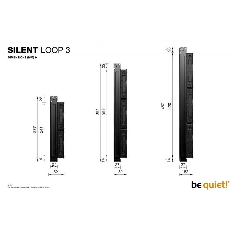be quiet! Silent Loop 3 240 mm Processor All-in-one liquid cooler 12 cm Black 1 pc(s)