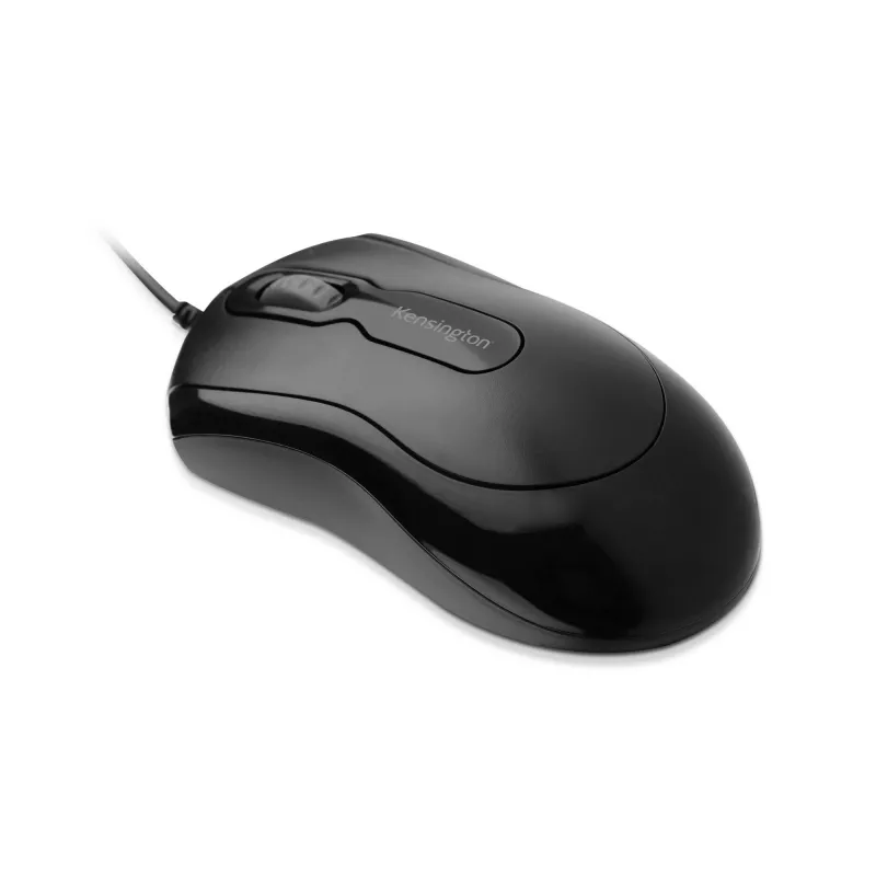 Kensington Mouse-in-a-Box EQ Wired Mouse, Ambidextrous, Optical, USB Type-A, 1000 DPI, Black
