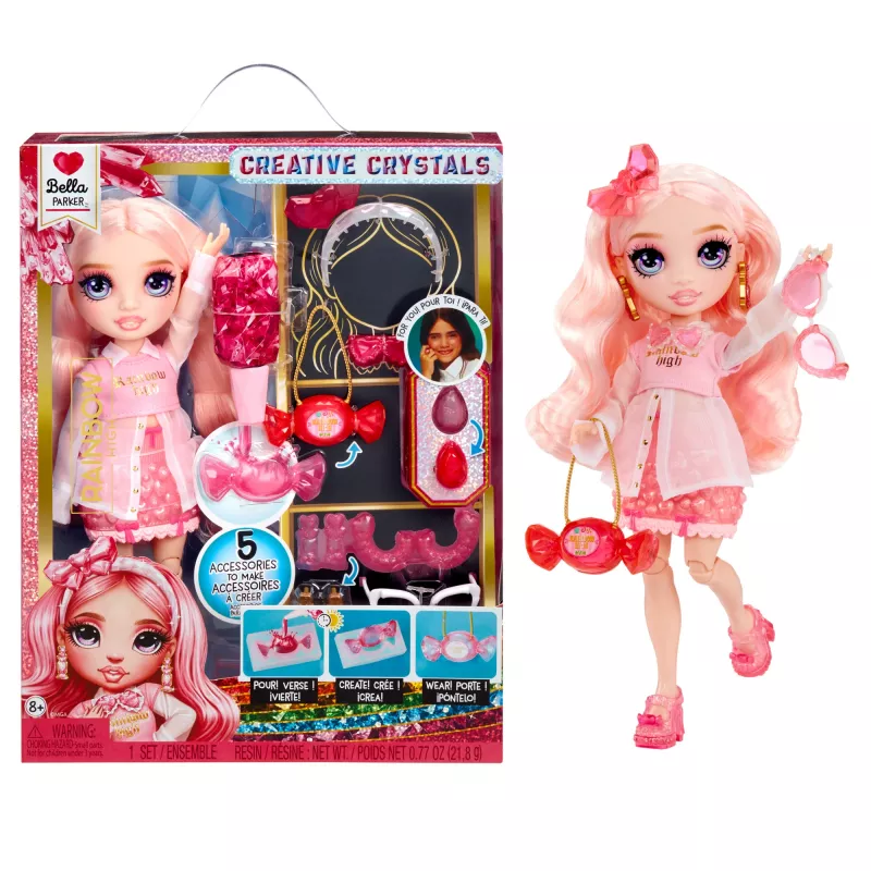 Rainbow High Creative Crystals Fashion Doll- Bella, Fashion doll, Female, 8 yr(s), 280 mm, Multicolour