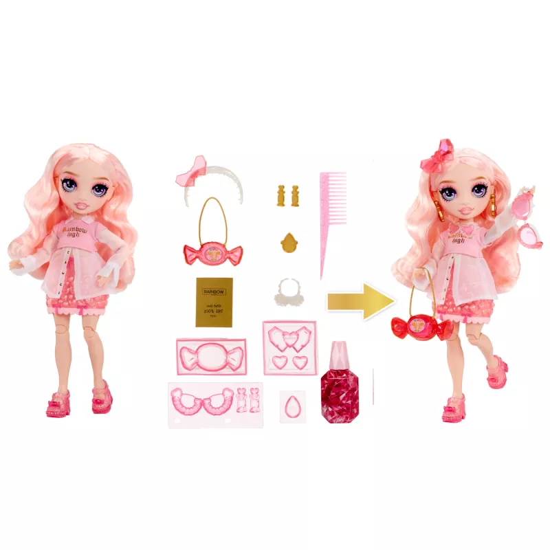 Rainbow High Creative Crystals Fashion Doll- Bella, Fashion doll, Female, 8 yr(s), 280 mm, Multicolour