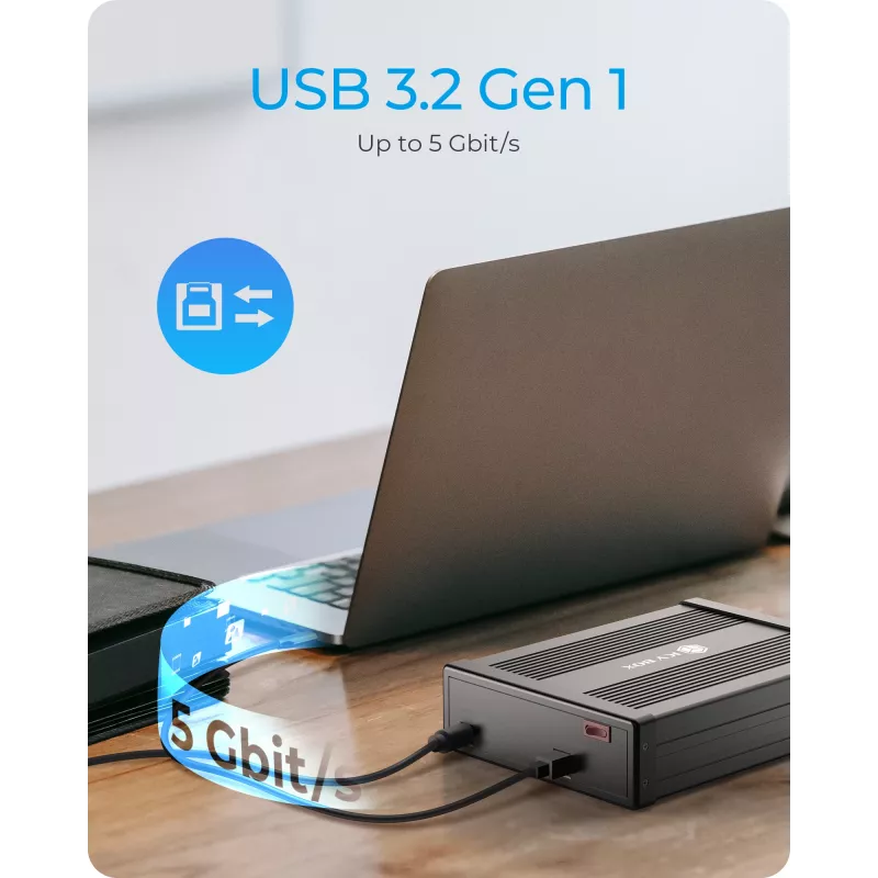 ICY BOX IB-525-U3 ODD enclosure 13.3 cm (5.25 inch) SATA III Black