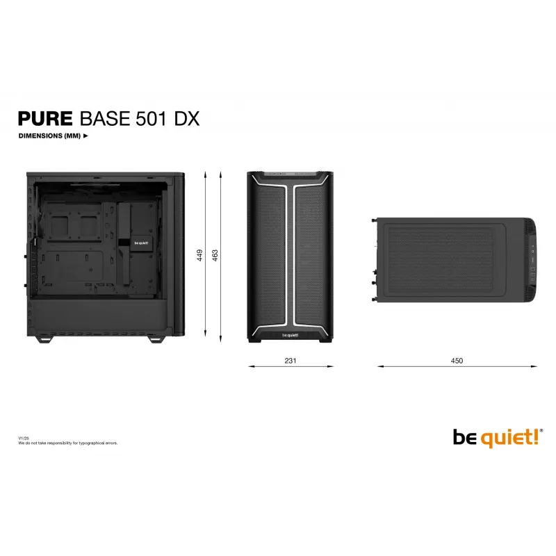 PC Case be quiet! Pure Base 501 DX Black Midi Tower
