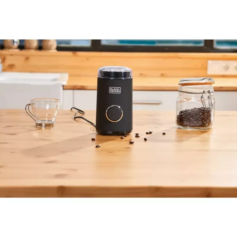 Coffee grinder Black & Decker BXCG150E — 150 W, 50 g capacity, stainless steel blades, button control