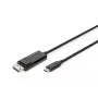 DIGITUS USB Type-C to DisplayPort Bidirectional max Resolution 8K 30Hz lenghts 2m Black