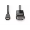 DIGITUS USB Type-C to DisplayPort Bidirectional max Resolution 8K 30Hz lenghts 2m Black