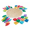 Fisher-Price Wooden Mandala Geometric Puzzle for Toddlers & Kids, 40 Wood Pieces