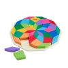 Fisher-Price Wooden Mandala Geometric Puzzle for Toddlers & Kids, 40 Wood Pieces