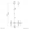 Neomounts CL35-440BL16L Monitor/TV mount ceiling 37-70 inch - h 106-156 cm