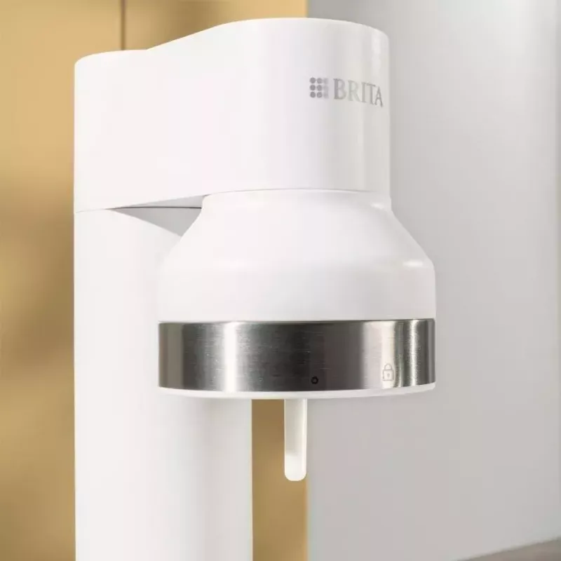 Soda maker BRITA Carbonator 1046730 White — compact countertop carbonator with 2 bottles (231×126×443 mm)