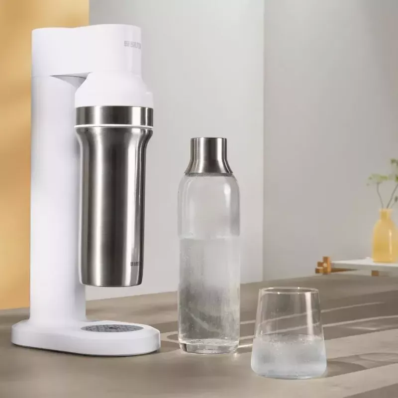 Soda maker BRITA Carbonator 1046730 White — compact countertop carbonator with 2 bottles (231×126×443 mm)