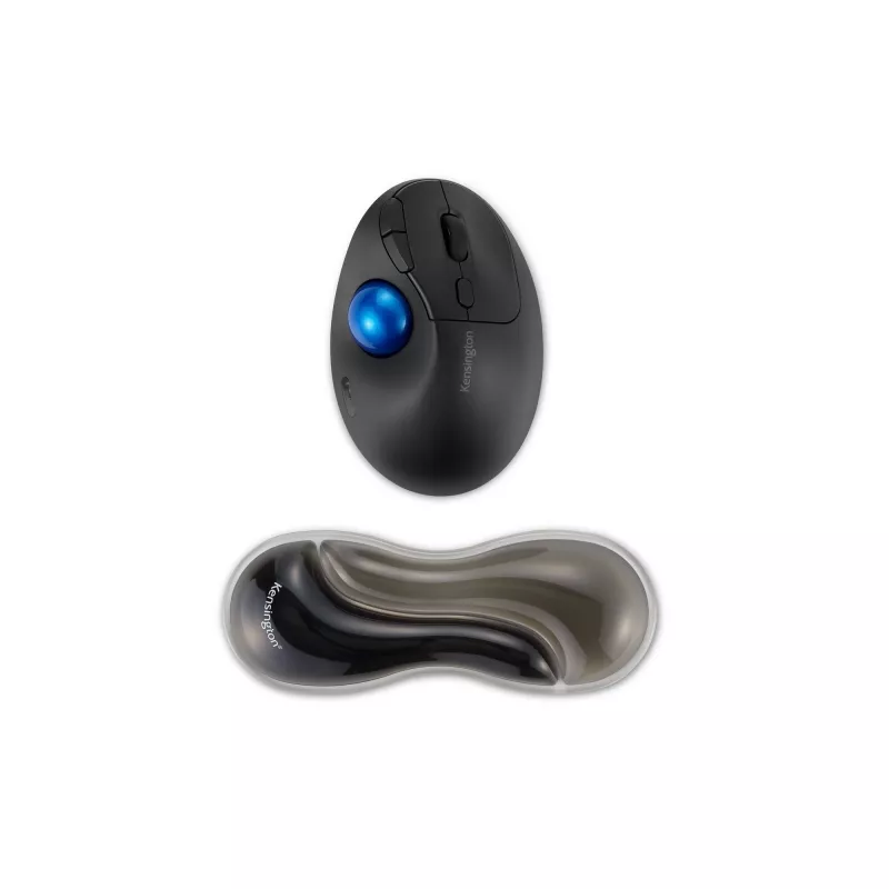 Kensington Slim Duo Gel Mouse/Trackball Wrist Rest - Grey, Grey, Gel, Thermoplastic polyurethane (TPU), China, MIL-STD-810H Method 504.3 Contamination by Fluids, 192 mm, 72 mm