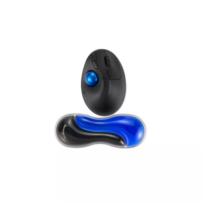 Kensington Slim Duo Gel Mouse/Trackball Wrist Rest - Blue, Blue, Gel, Thermoplastic polyurethane (TPU), China, MIL-STD-810H Method 504.3 Contamination by Fluids, 192 mm, 72 mm