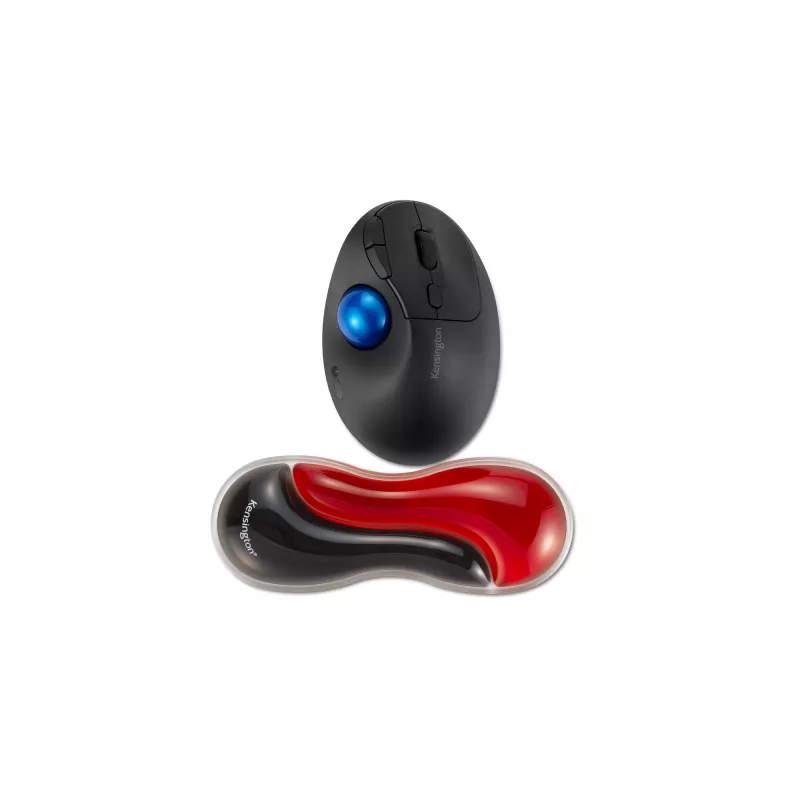 Kensington K62440WW Slim Duo Gel Mouse/Trackball Wrist Rest, 192 x 72 x 22 mm, Red