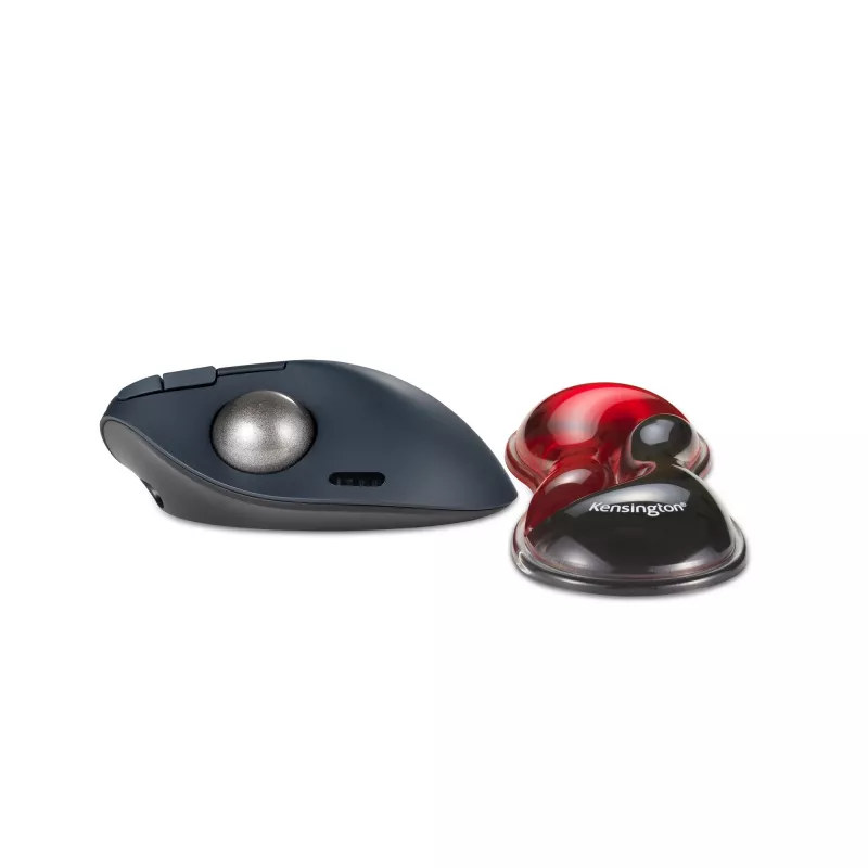 Kensington K62440WW Slim Duo Gel Mouse/Trackball Wrist Rest, 192 x 72 x 22 mm, Red