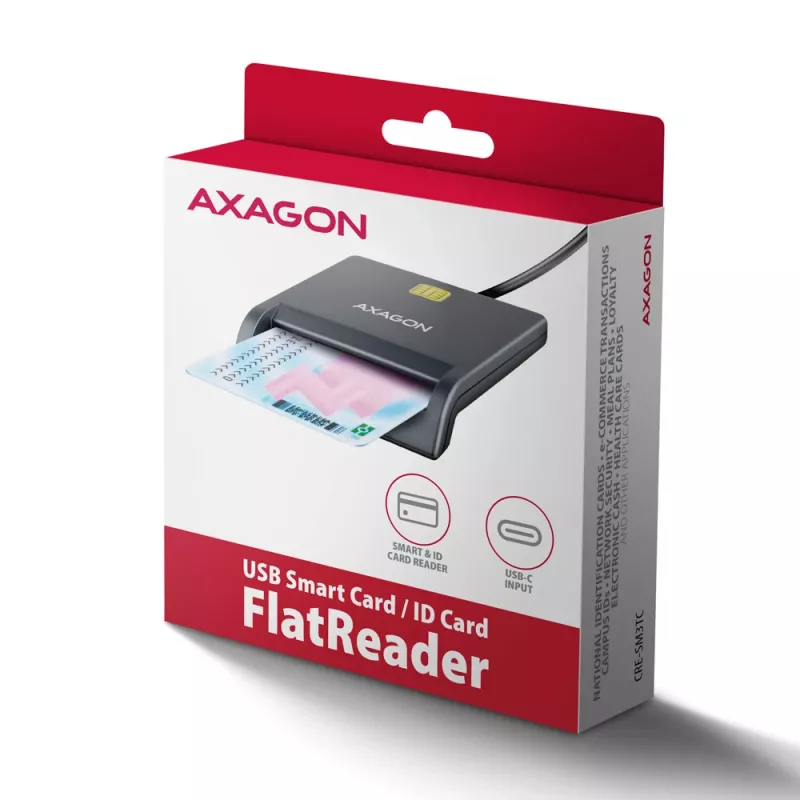 Card Reader Axagon CRE-SM3TC USB 2.0 Type-C Grey SmartMedia