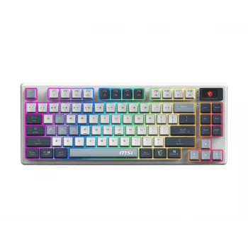 Mechanical Tenkeyless Gaming Keyboard MSI FORGE GK600 TKL Wireless USB + Bluetooth QWERTY UK English RGB Blue/White