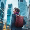 Laptop backpack HAMA 227060 for 16.2-inch laptops, red, padded laptop compartment