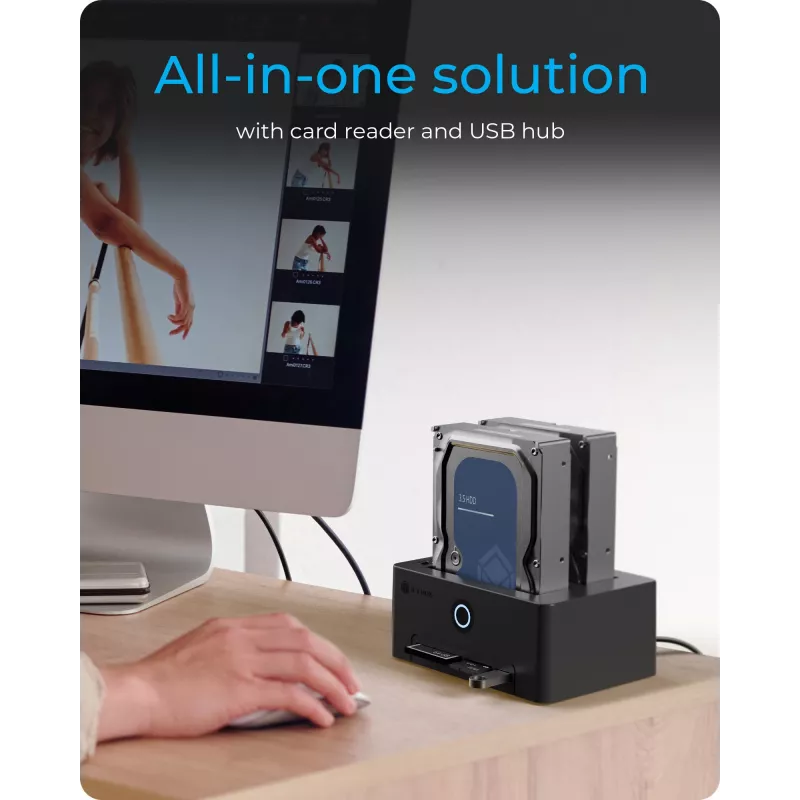 ICY BOX IB-1233CL-CR USB 3.2 Gen 1 (3.1 Gen 1) Type-A Black