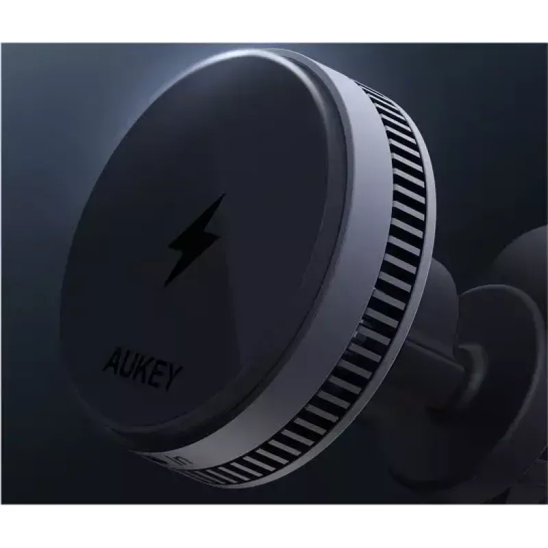 Aukey Wireless Charging Mount HD-MC13A MagSafe-compatible air vent car mount for iPhone, 15W wireless charging