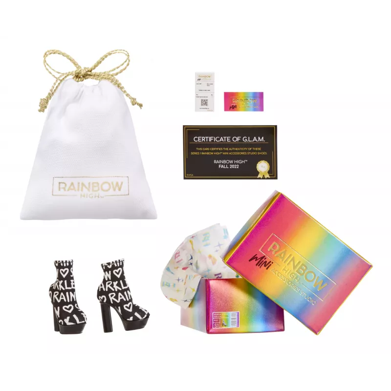 Rainbow High Accessories Studio Series 1, S Assortment in PDQ Doll shoes