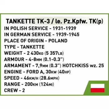 Cobi Blocks Tankette TK-3 construction set — 323 pieces
