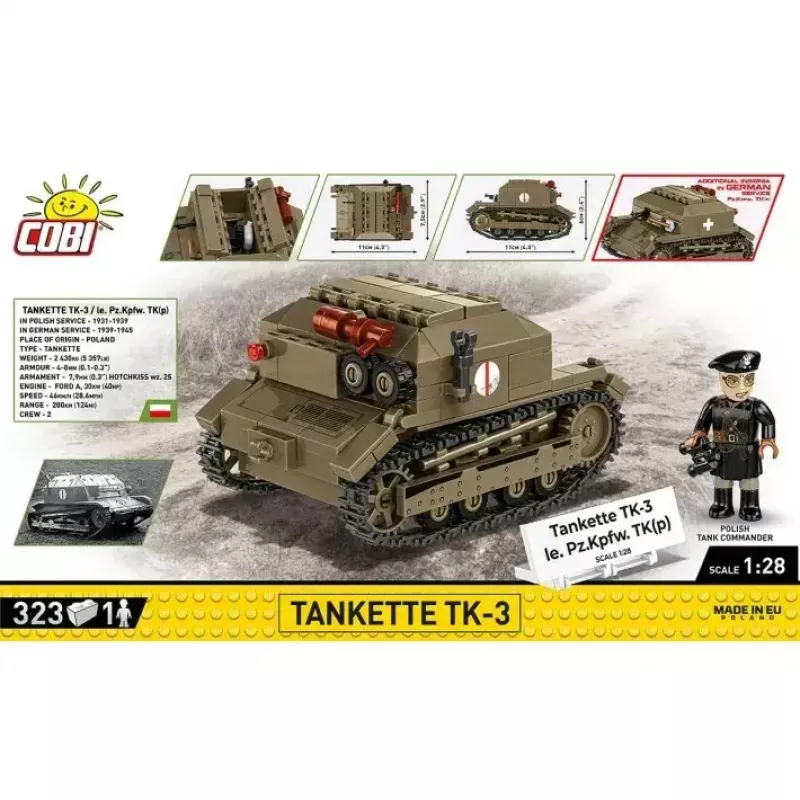 Cobi Blocks Tankette TK-3 construction set — 323 pieces