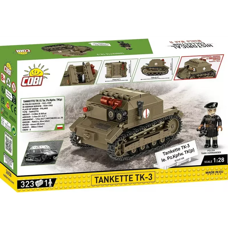 Cobi Blocks Tankette TK-3 construction set — 323 pieces