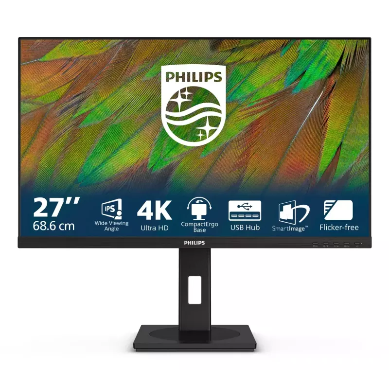Philips 3000 series 27B1N3800/00 computer monitor 68.6 cm (27 inch) 3840 x 2160 pixels 4K Ultra HD LCD Black