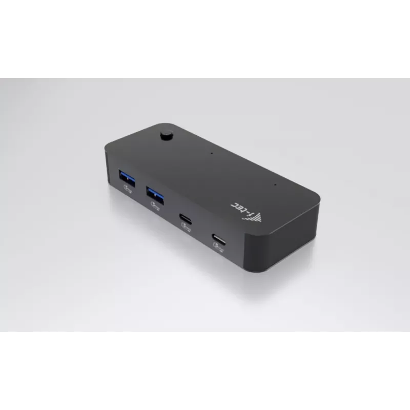 i-tec Universal KVM HUB 2x USB-C 2x USB-A 3.0 5000 Mbit/s Black