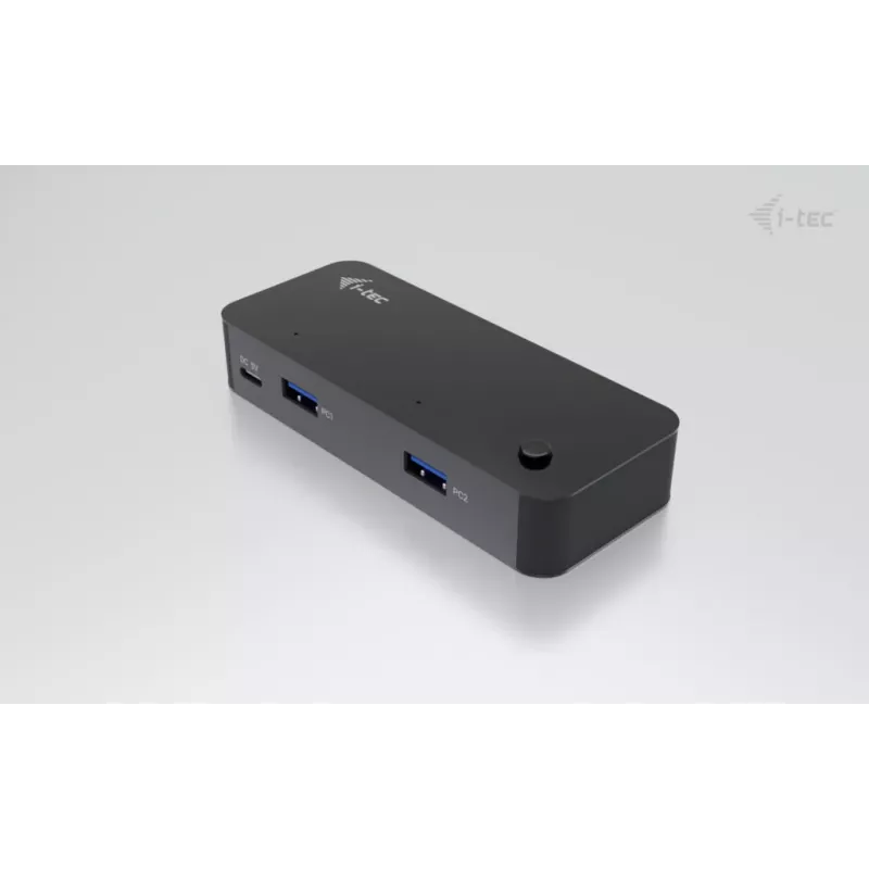 i-tec Universal KVM HUB 2x USB-C 2x USB-A 3.0 5000 Mbit/s Black
