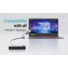 i-tec Universal KVM HUB 2x USB-C 2x USB-A 3.0 5000 Mbit/s Black