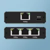 Ethernet splitter QOLTEC 52294 1x3 RJ45 with USB-C power input