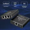 Ethernet splitter QOLTEC 52294 1x3 RJ45 with USB-C power input