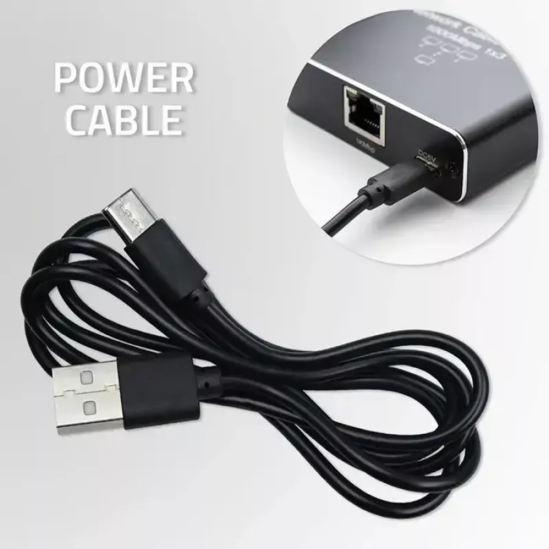 Ethernet splitter QOLTEC 52294 1x3 RJ45 with USB-C power input