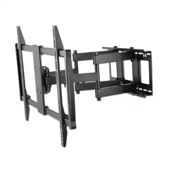 Manhattan Wall Mount for TV & Monitors (Full Motion), For screens 37 inch to 100 inch, VESA compatibility: all between 200x200mm to 900x600mm - check the dimensions of the four mounting holes on back of screen to ensure it fits, Max 80kg, Black, Bracket, Lifetime Warranty