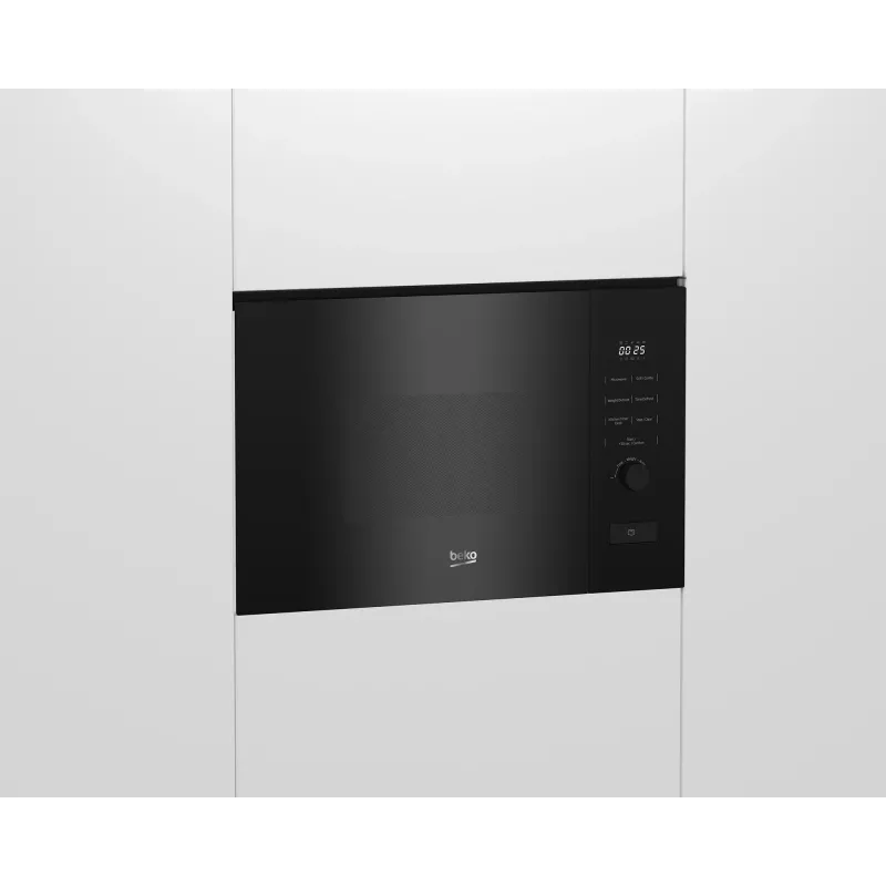 Built-in microwave oven BEKO BMGB20212B, grill, 800 W, 20 L, rotary control & buttons, 24.5 cm turntable, black