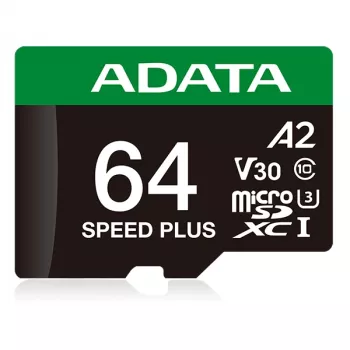 MicroSDXC Card ADATA Speed Plus 64GB UHS Class 3 Model UD64GUI3V30A2SP-RA1